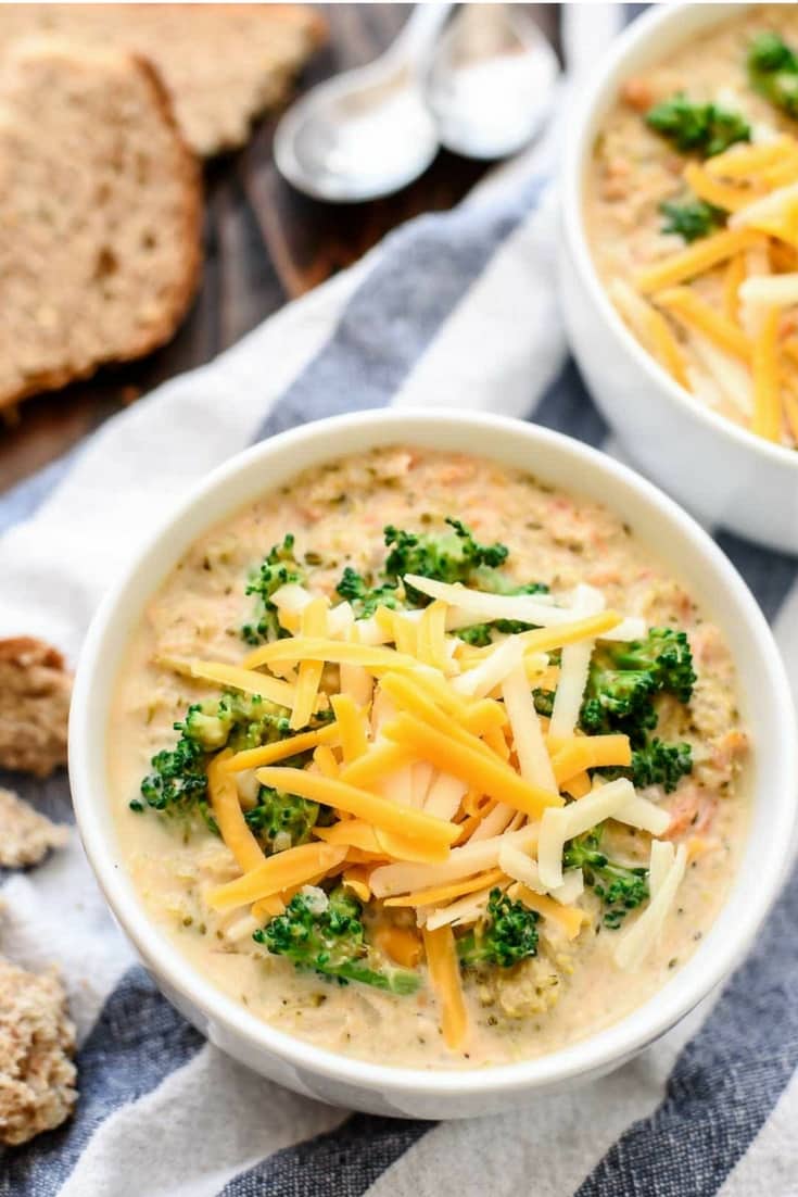 Healthy Broccoli & Cheese Soup