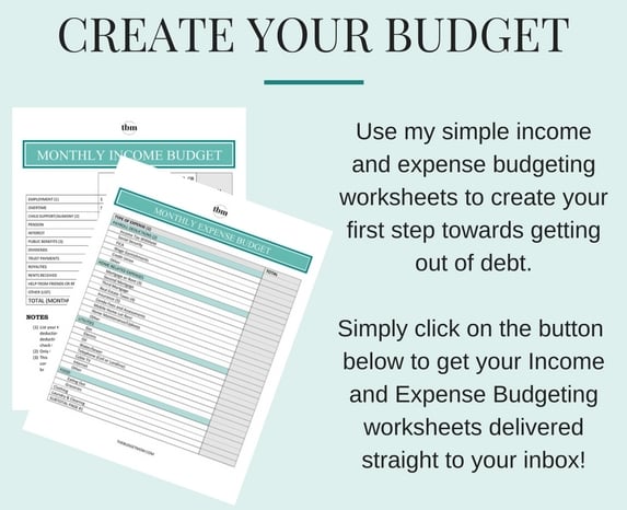 Use these worksheets to help you create a budget for your income and expenses.