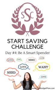 spend,saving,save,challenge,spender,goals,wants,needs,smart spender,intentionally,loves,must haves