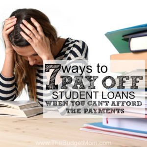Getting your first student loan bill in the mail can be a very scary thing. It's that moment where you realize you just can't afford it. The amount you see in the mail is not set in stone, and in most cases can be reduced. Click to read about 7 ways to pay off your student loans even when you can't afford your current monthly bill.