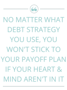 Can't decide if you should pay off debt or save first? It really comes down to two important things - what kind of debt you have and your money mindset. Click to read about how to handle debt and saving at the same time.