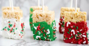A fantastic Fall recipe to make with your children. Rice Krispie treats dipped in candy melts and topped with your favorite holiday sprinkles. A fun, quick, and easy holiday treat that anyone will enjoy making.