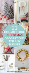 If you are looking to decorate for Christmas on a small budget, then you have come to the right place. We are sharing 11 of our favorite DIY Dollar Store Christmas decorations that anyone can create!