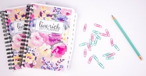 The 2017 Live Rich Planner is so much more than just your daily planner. It is designed to help you organize your life and give you a plan of attack for your financial goals. It provides you with the ability to stick to a realistic working budget, track your savings, and pay down your debt. You will be able to focus on your daily, weekly, and monthly goals without feeling overwhelmed. From tracking important dates to budgeting your paychecks, it is the stress reliever we've all been waiting for.
