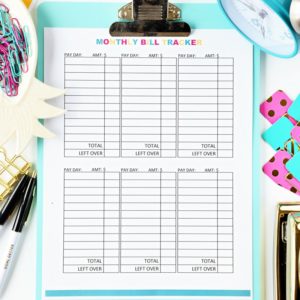 If you are struggling to pay the monthly bills with multiple paychecks, then this Monthly Bill Tracker is for you! Designed to help you keep track of expenses so you can figure out what bills to pay with each paycheck. If you receive one paycheck every month, then paying the bills is easy. You simply pay all of it on the same day every month. But what happens when you have multiple paychecks that vary every month? Determine what you what you can afford every paycheck by keeping track of when your bills are due and then allocate any remaining money into cash envelopes for your spending categories.