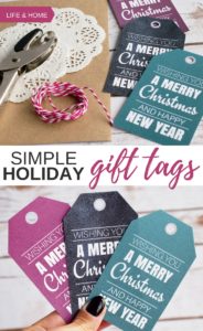 Simple Holiday Gift Tags Printable