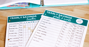 Do you want to create a savings plan that actually works? Here is the exact system that keeps me out of debt and allows me to save cash for the future!