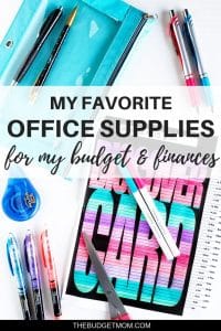 Are you finally ready to organize your finances and budget, and have fun while you are doing it? Here is a list of all of my favorite office supplies that use for my budget binder, cash envelopes, and so much more!
