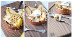 Are you looking for the perfect healthy holiday dessert? Baked pears are easy to make, and only take 15 minutes to bake. Try these Granola Honey Baked Pears after your next weeknight dinner or bring them to your next holiday celebration!