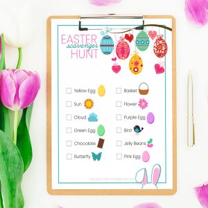 Finding ways to have fun with the family on Easter doesn't have to cost a fortune. Use this free Easter Scavenger Hunt to add some excitement to your Easter Sunday!