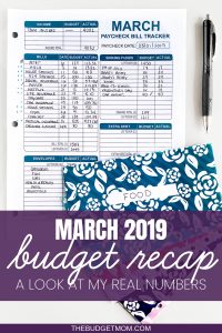 A detailed look into my March 2019 budget. Don't just blindly follow a budget. Understand the reasons behind your financial choices, and look at what your budget is telling you.