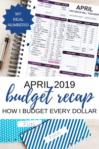 A detailed look into my April 2019 budget. How I budget every dollar and make sure my spending is aligning with my financial goals.