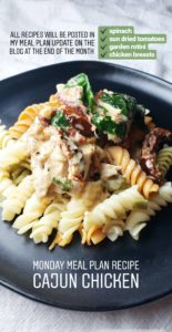 Meal Plan July Tuscan Chicken