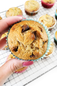 Do you want to use up old bananas? These moist and easy chocolate chip banana muffins are the perfect answer!