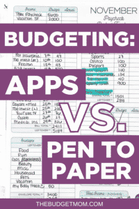 Wondering whether you should use an app to keep track of your monthly budget? Learn why I use and recommend pen to paper budgeting instead.